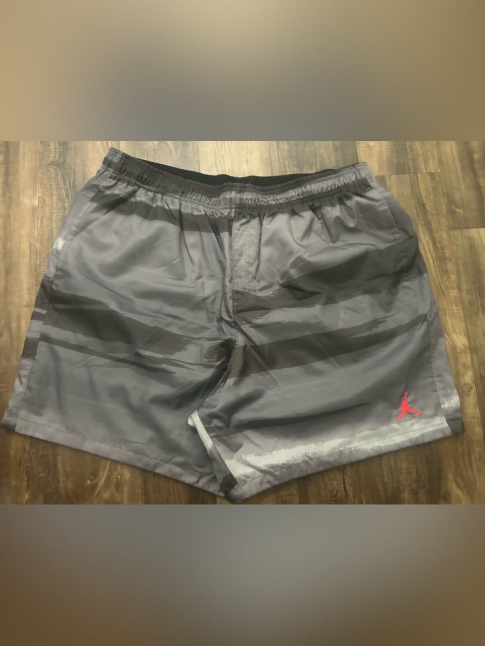 Jordan Vintage Rare AJ11 Legacy athletic Shorts Nylon Black Silver 3XL